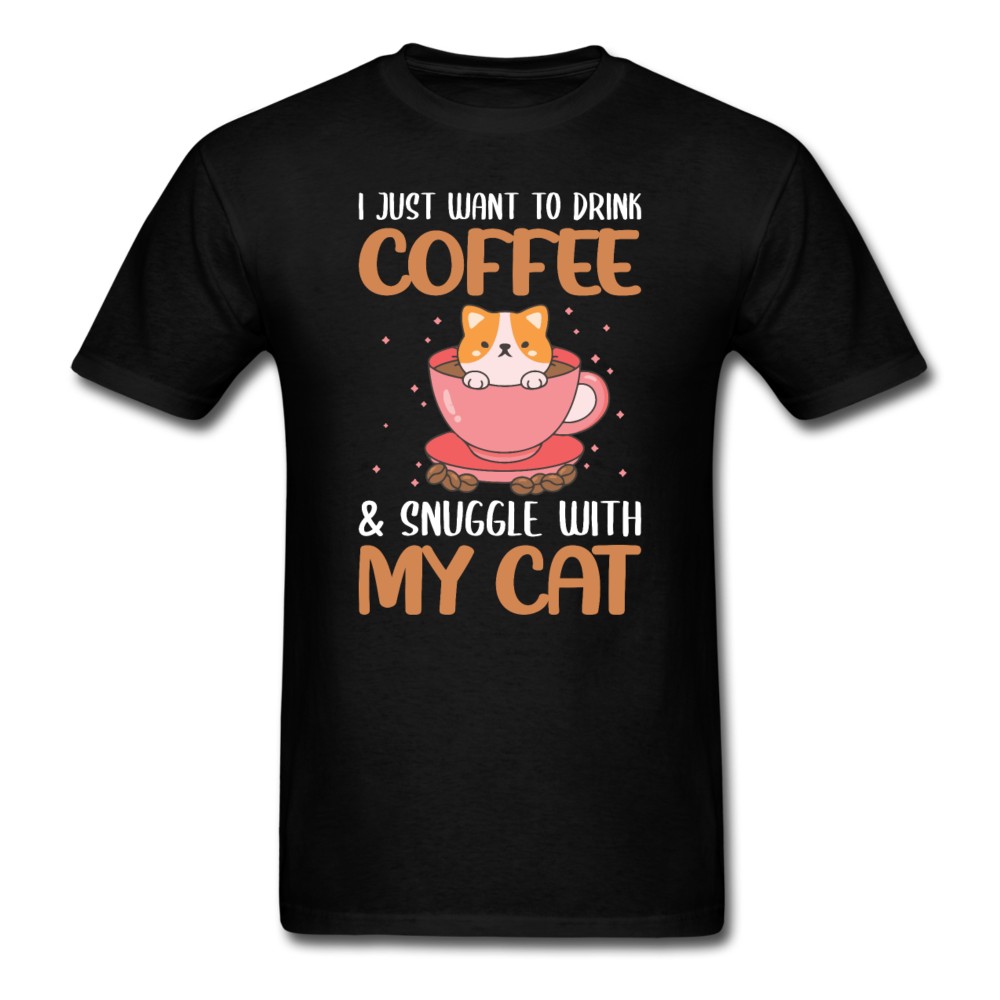 Drink Coffee And Cat - Unisex Classic T-Shirt - black