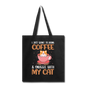 Drink Coffee And Cat - Tote Bag - black