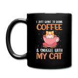 Drink Coffee And Cat - Full Color Mug - black