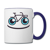 Bike Smile - Contrast Coffee Mug - white/cobalt blue