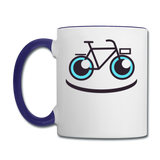 Bike Smile - Contrast Coffee Mug - white/cobalt blue