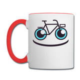 Bike Smile - Contrast Coffee Mug - white/red