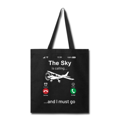 Sky Is Calling - Tote Bag - black