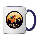 Flying Adventure - Contrast Coffee Mug - white/cobalt blue