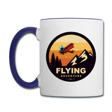 Flying Adventure - Contrast Coffee Mug - white/cobalt blue