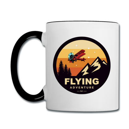 Flying Adventure - Contrast Coffee Mug - white/black