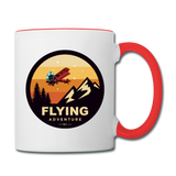 Flying Adventure - Contrast Coffee Mug - white/red