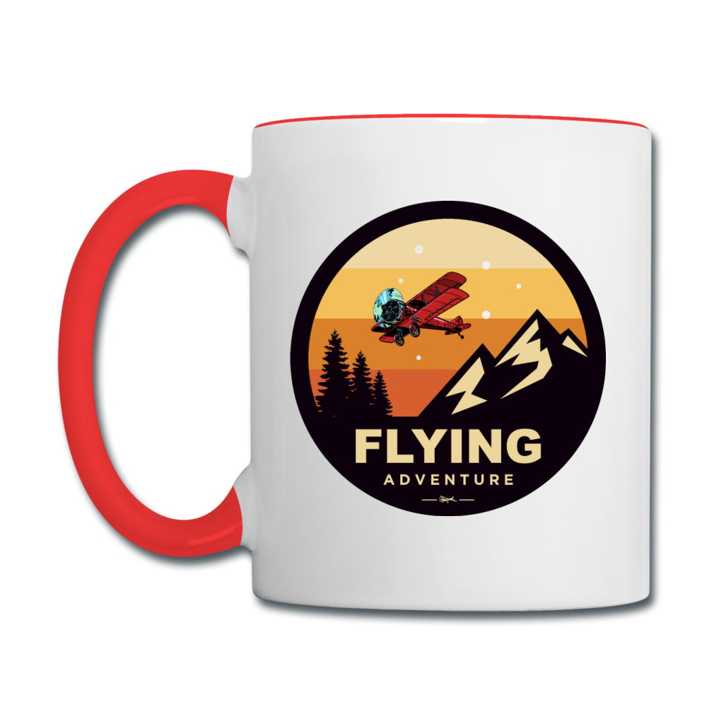 Flying Adventure - Contrast Coffee Mug - white/red