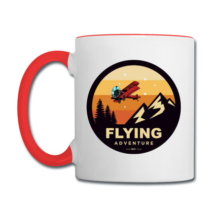 Flying Adventure - Contrast Coffee Mug - white/red