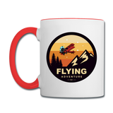 Flying Adventure - Contrast Coffee Mug - white/red
