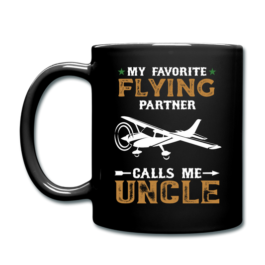 Flying Partner - Uncle - Full Color Mug - black