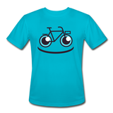 Bike Smile - Men’s Moisture Wicking Performance T-Shirt - turquoise