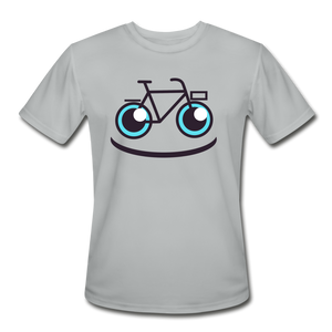Bike Smile - Men’s Moisture Wicking Performance T-Shirt - silver