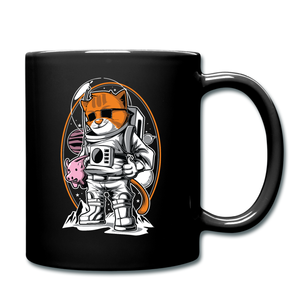 Cat Astronaut - Full Color Mug - black