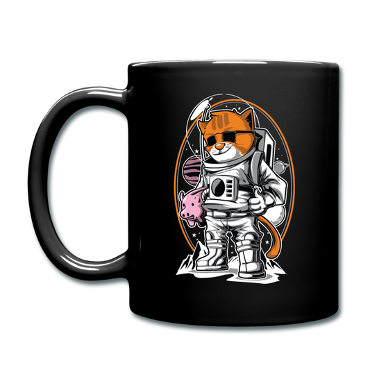 Cat Astronaut - Full Color Mug - black