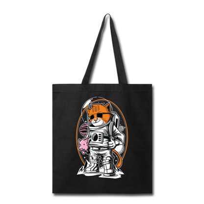 Cat Astronaut - Tote Bag - black