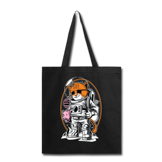 Cat Astronaut - Tote Bag - black