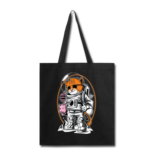 Cat Astronaut - Tote Bag - black