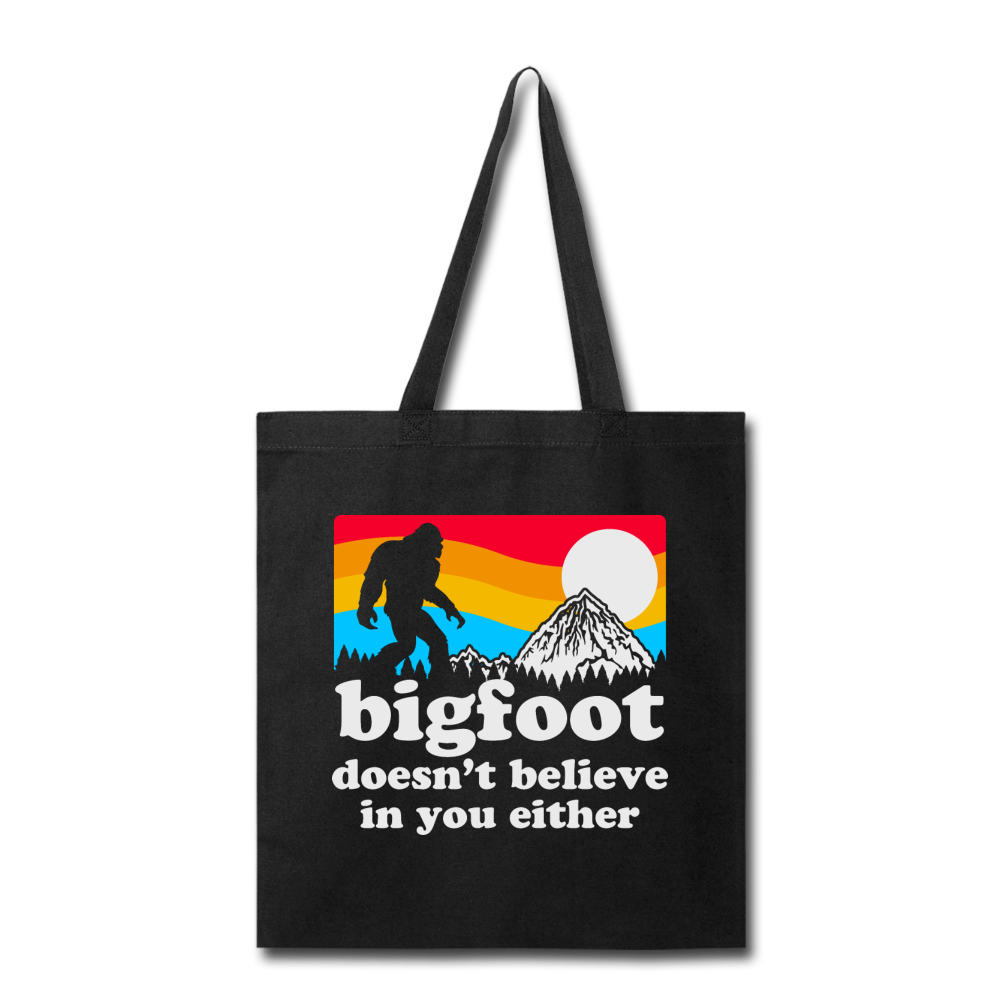 Bigfoot Doesn't Believe - Tote Bag - black