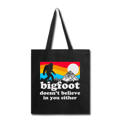 Bigfoot Doesn't Believe - Tote Bag - black