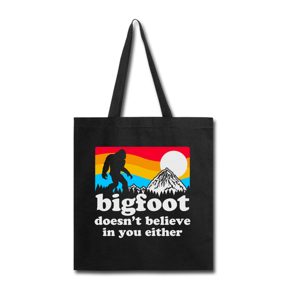 Bigfoot Doesn't Believe - Tote Bag - black