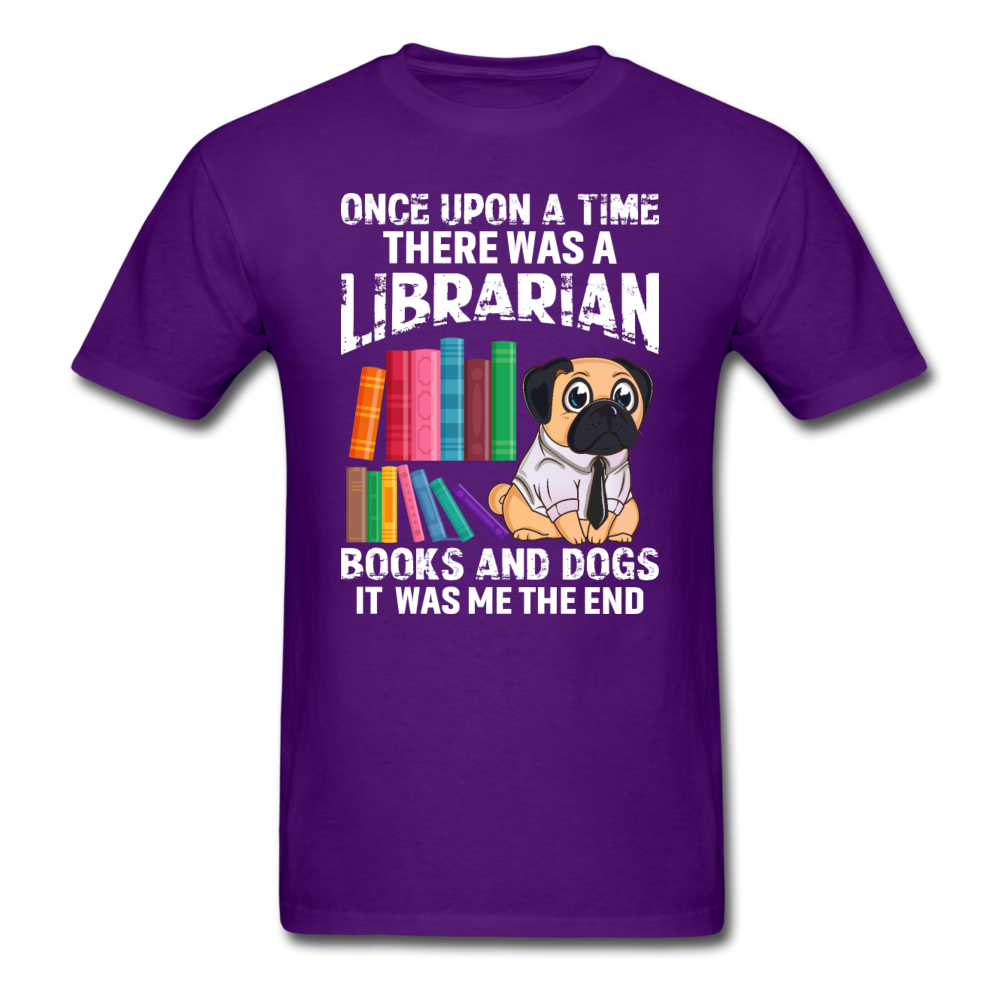 Librarian - Books And Dogs - Unisex Classic T-Shirt - purple