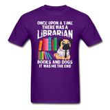 Librarian - Books And Dogs - Unisex Classic T-Shirt - purple