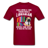 Librarian - Books And Dogs - Unisex Classic T-Shirt - dark red