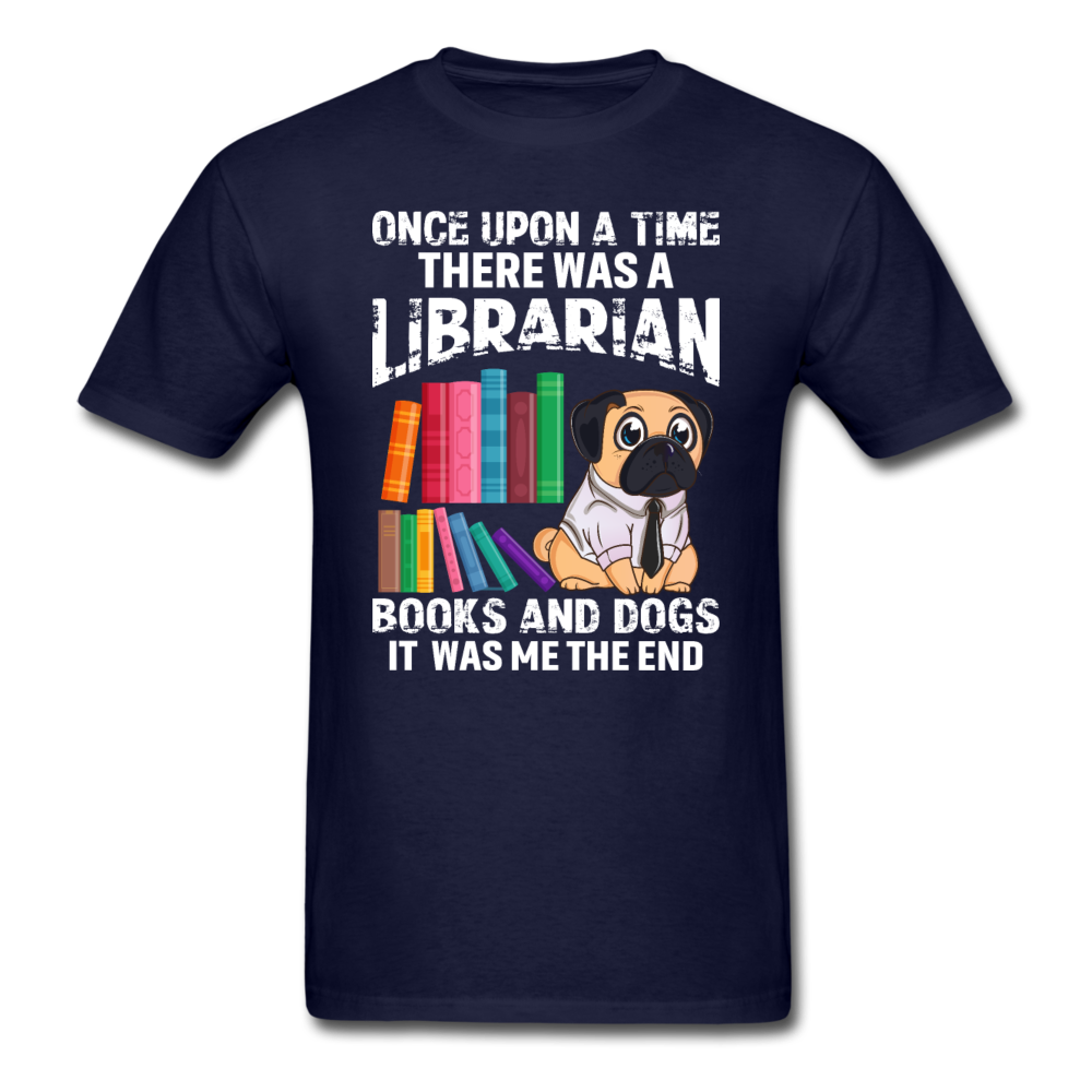 Librarian - Books And Dogs - Unisex Classic T-Shirt - navy