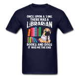 Librarian - Books And Dogs - Unisex Classic T-Shirt - navy
