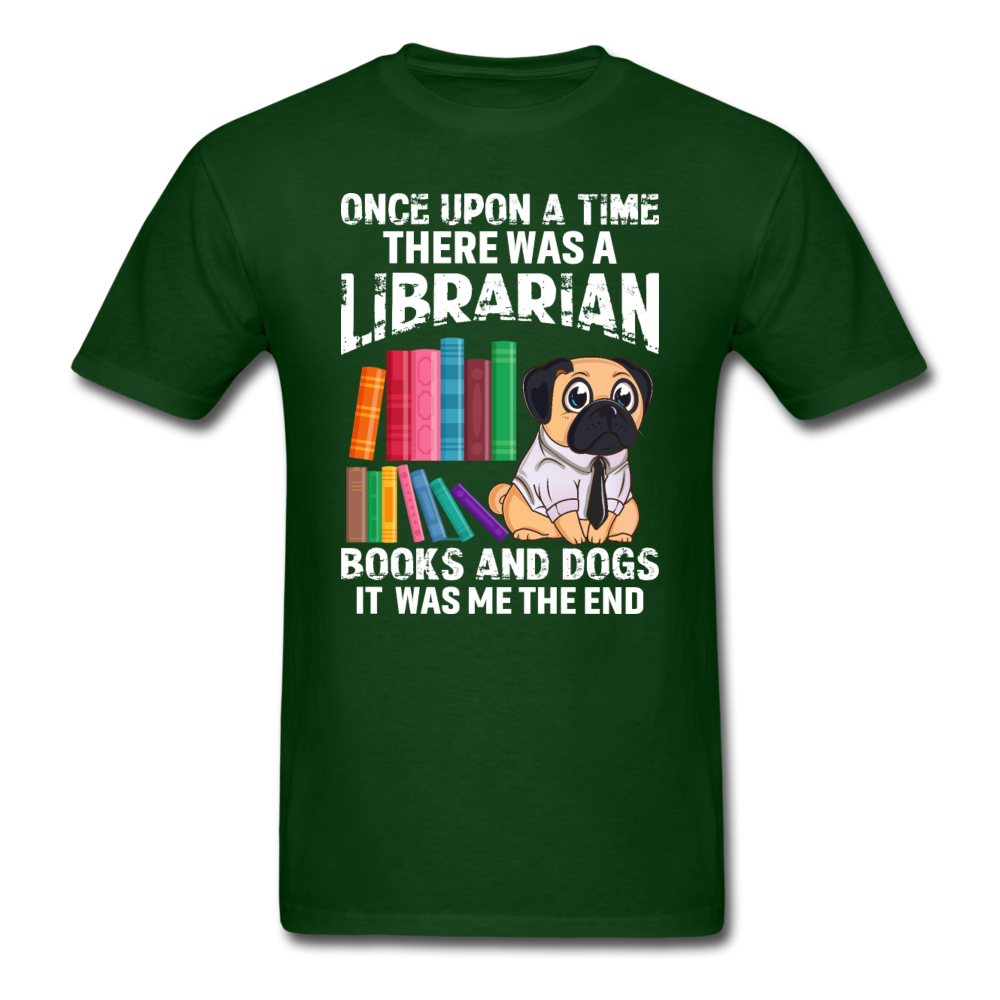 Librarian - Books And Dogs - Unisex Classic T-Shirt - forest green