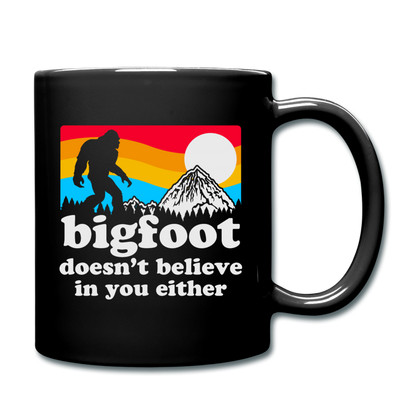 Bigfoot Doesn't Believe - Full Color Mug - black