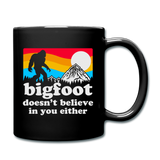 Bigfoot Doesn't Believe - Full Color Mug - black