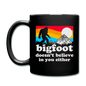 Bigfoot Doesn't Believe - Full Color Mug - black