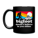 Bigfoot Doesn't Believe - Full Color Mug - black