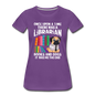 Librarian - Books And Dogs - Women’s Premium T-Shirt - purple