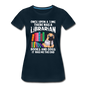 Librarian - Books And Dogs - Women’s Premium T-Shirt - deep navy