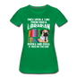 Librarian - Books And Dogs - Women’s Premium T-Shirt - kelly green