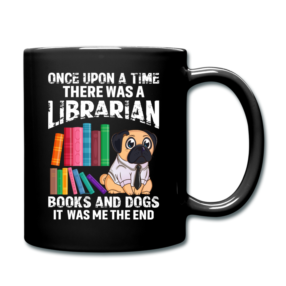 Librarian - Books And Dogs - Full Color Mug - black