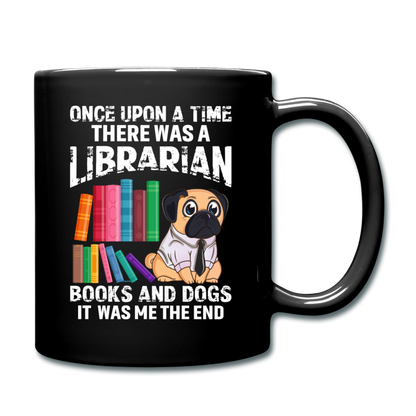 Librarian - Books And Dogs - Full Color Mug - black