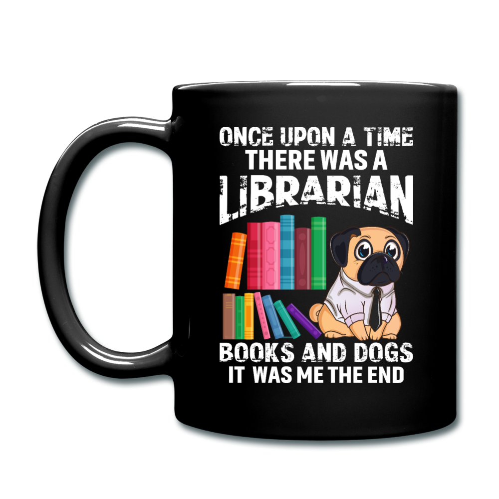 Librarian - Books And Dogs - Full Color Mug - black