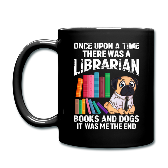 Librarian - Books And Dogs - Full Color Mug - black