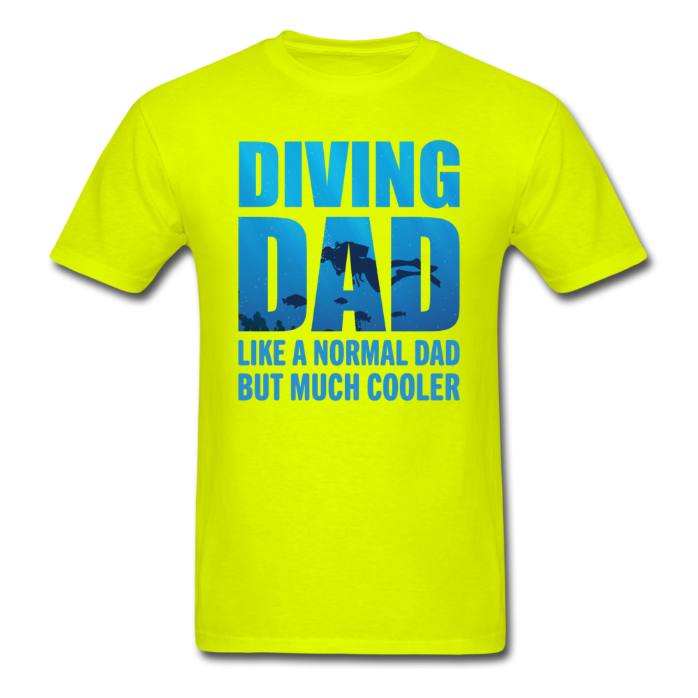 Diving Dad - Cooler - Unisex Classic T-Shirt - safety green