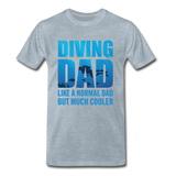 Diving Dad - Cooler - Men's Premium T-Shirt - heather ice blue