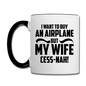 Buy An Airplace - Black - Contrast Coffee Mug - white/black