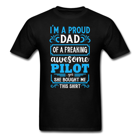 Proud Dad - Pilot - Unisex Classic T-Shirt - black