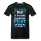 Proud Dad - Pilot - Men's Premium T-Shirt - charcoal gray