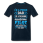 Proud Dad - Pilot - Men's Premium T-Shirt - deep navy