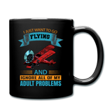Want To Go Flying - Full Color Mug - black