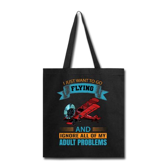 Want To Go Flying - Tote Bag - black